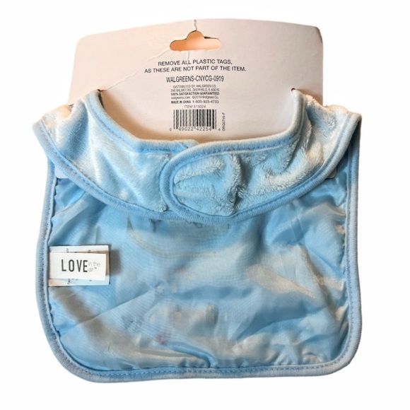 NWT 2 PC Set - Love Is In The Air - Baby Bear Bib & Bear Lovey, Blue or Pink - Picture 10 of 16
